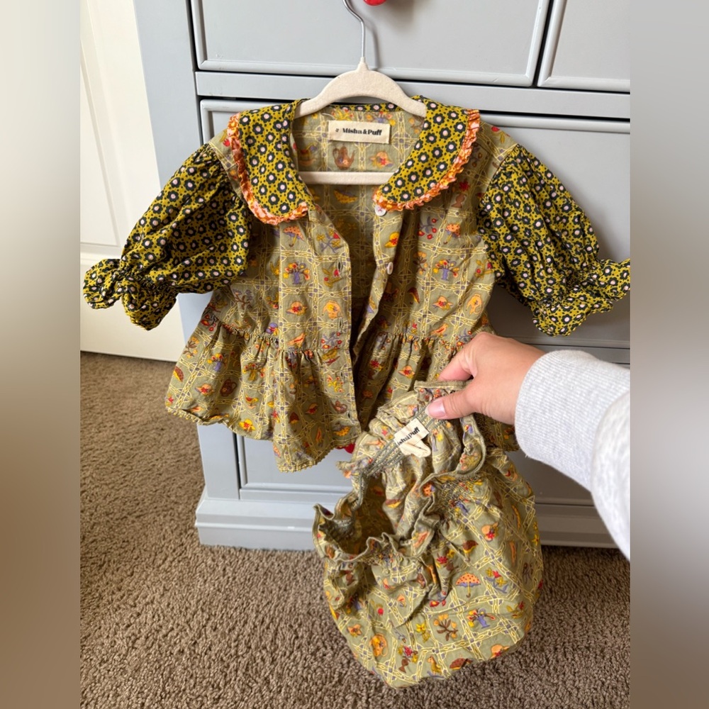 Misha and Puff Floral Top with Bloomers